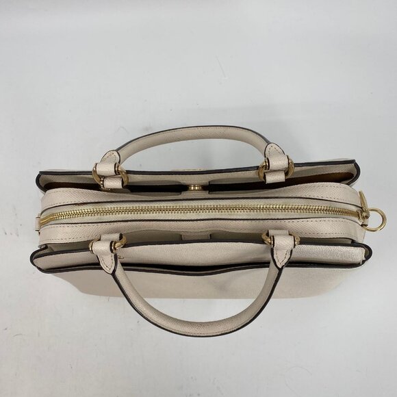 Coach Beige Leather Top Handle Shoulder Bag | Classic Style - Picture 7 of 10